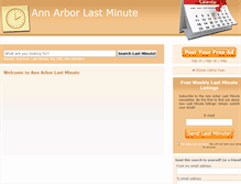 Tablet Screenshot of annarborlastminute.com